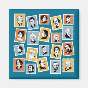 Underbara författare, poeter och lekrättigheter på magnet