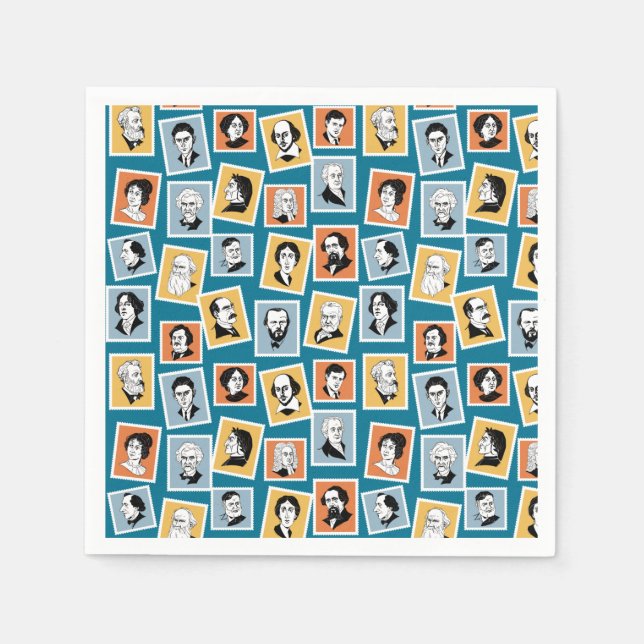 Underbara författare, poeter och lekrättigheter på pappersservett (Framsidan)