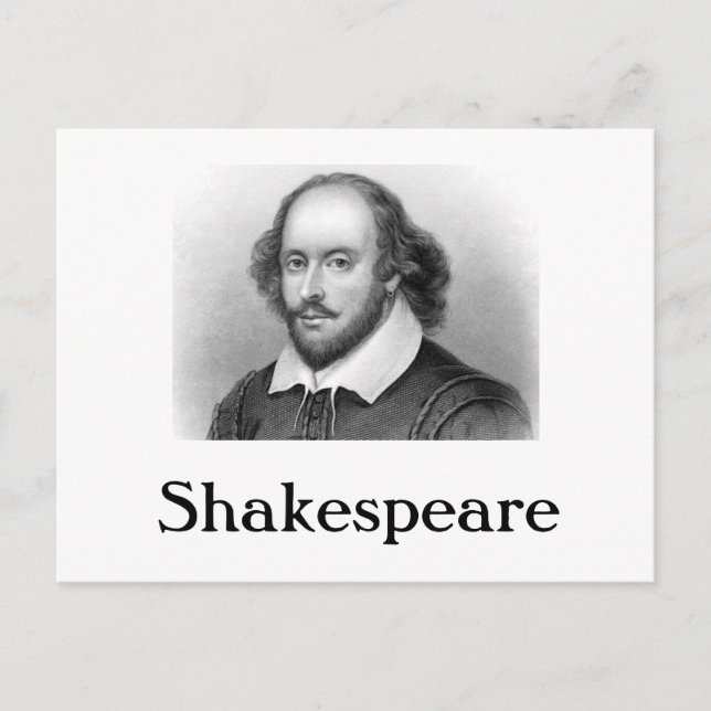 Underbara författare - William Shakespeare-vykort Helg Vykort (Framsida)