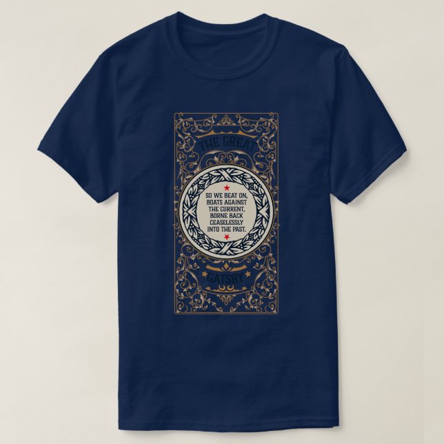 Underbara Gatsby-bokmärkepresentant till litteratu T Shirt (Design framsida)