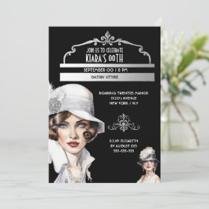 Underbara Gatsby luxurious 1920's stil urår Inbjudningar