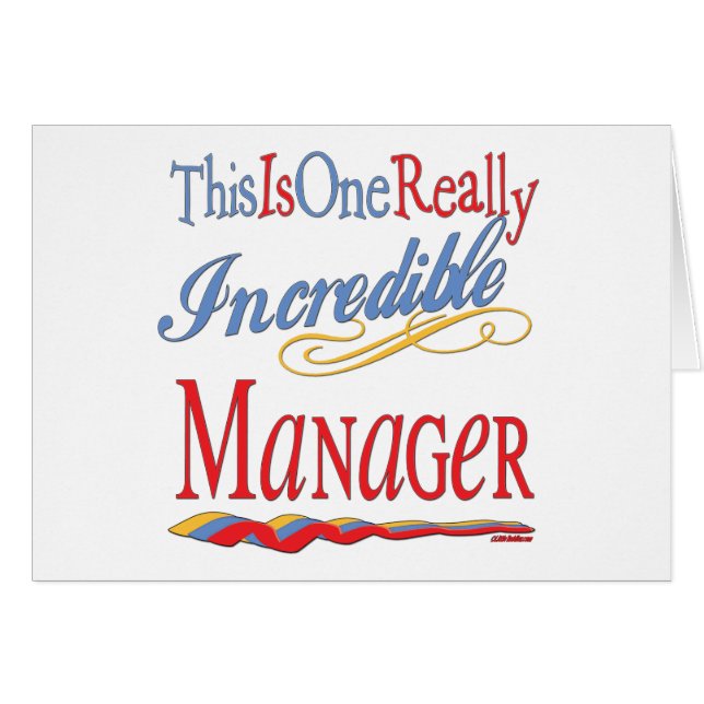 Underbara gåvor för chef hälsningskort (Framsidan Horizontal)