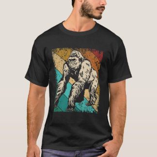 Underbara Gorilla Retro Silhouette Underbara apes T Shirt