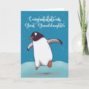 Underbara Grattisar för barnmorskor Penguin Jumpin Kort