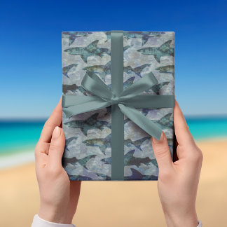 Underbara Grönten för vithaj Presentpapper