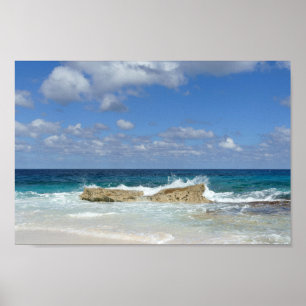 Underbara Guana Cay Beach, Bahamas Poster