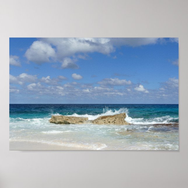 Underbara Guana Cay Beach, Bahamas Poster (Framsidan)