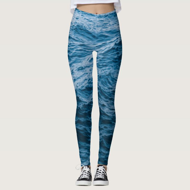 Underbara havsvågor | Bästa presenten för naturäls Leggings (Framsida)