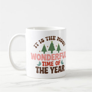 Underbara Helgdagar för Retro Groovy-julen Kaffemugg