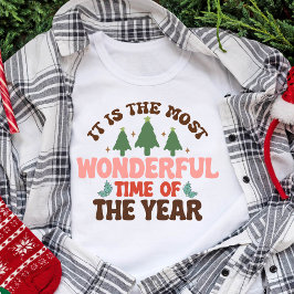 Underbara Helgdagar för Retro Groovy-julen T Shirt