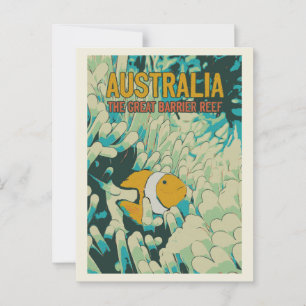 Underbara hinderrev, bläckfisk, Australien Vykort