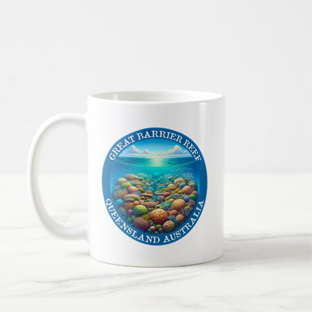 Underbara hinderrevet, Queensland, Australien Kaffemugg (Vänster)