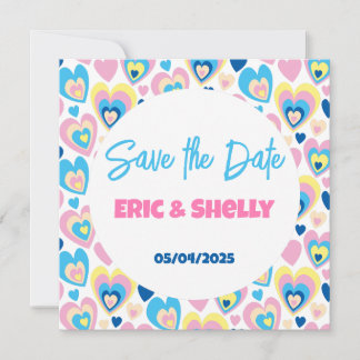 Underbara hjärtan. Platt tackkort Inbjudningar