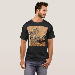 Underbara Hokusai Wave Bamboo Wood Stil-dekoration Tröja