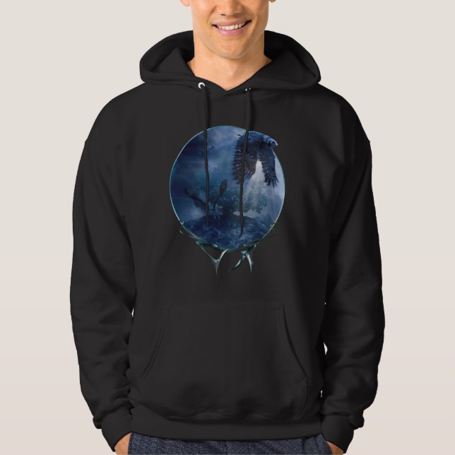 Underbara HUNDRADE Uggla MIDNIGHT RAIDERS Hoodie (Framsida)