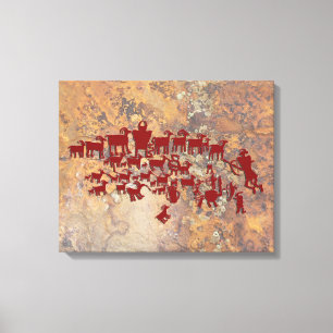 Underbara Hunt Petroglyph Panel Canvastryck