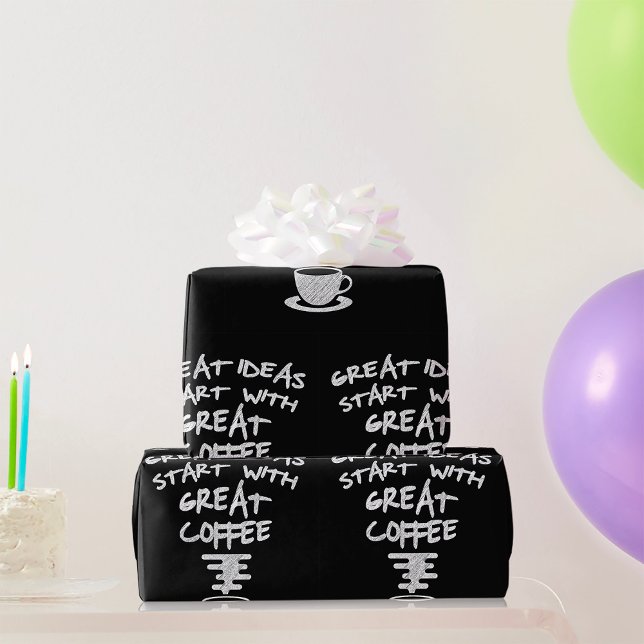 Underbara idéer börjar med Underbart kaffe Presentpapper (Skapare uppladdad)
