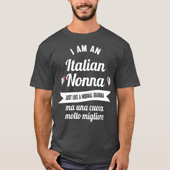 Underbara italienska Nonna-mormor och italienska m T Shirt (Framsida)