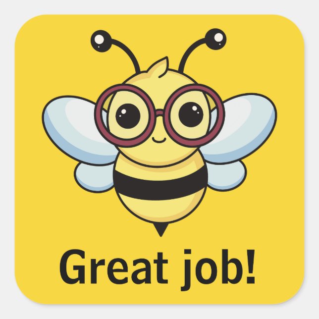 Underbara jobbmärken fyrkantigt klistermärke (Framsida)