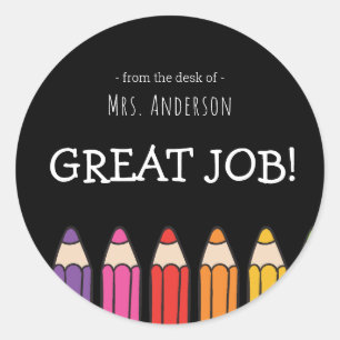 Underbara jobbstillärare i Namn Runt Klistermärke