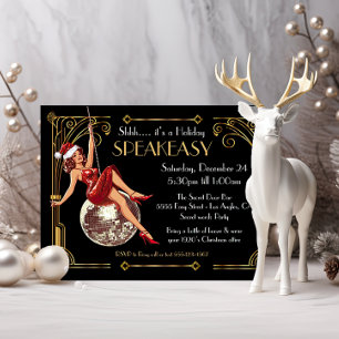 Underbara julfesten Gatsby Art Deco Party Inbjudningar