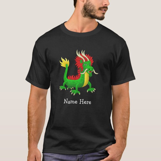 Underbara kinesiska drakar t shirt (Framsida)