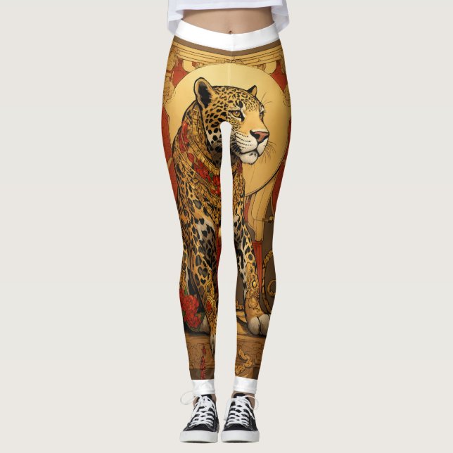 Underbara kvinnliga leaginer leggings (Framsida)