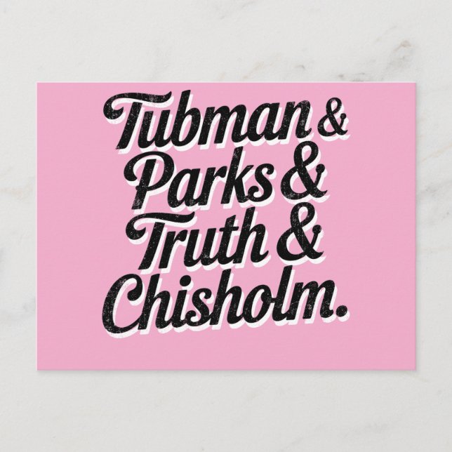 Underbara kvinnor i svart historia - Tubman..Chiso Helg Vykort (Framsida)