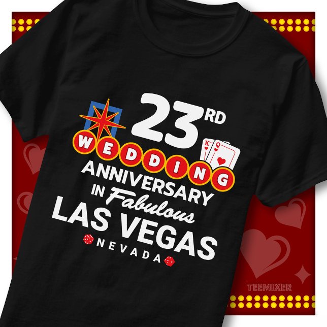 Underbara Las Vegas 23-årsjubileum för bröllopspar T Shirt (Skapare uppladdad)