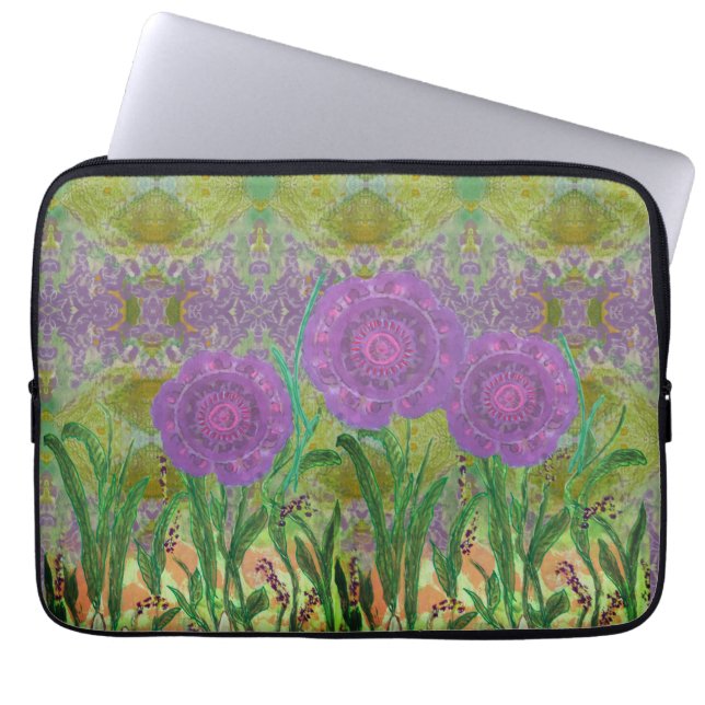 Underbara Lavendelblommor Laptop Fodral (Framsidan)