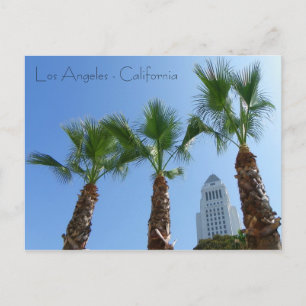 Underbara Los Angeles City Hall Postcard! Vykort