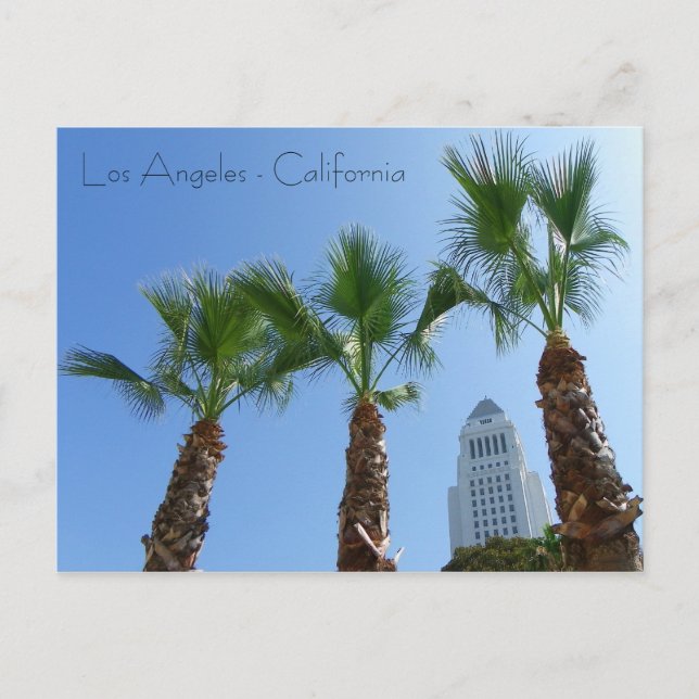 Underbara Los Angeles City Hall Postcard! Vykort (Framsida)