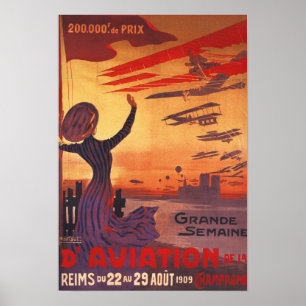 Underbara luftfartsveckan - Poster av kvinnlig väd