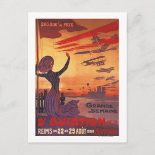 Underbara luftfartsveckan - Poster av kvinnlig väd Vykort