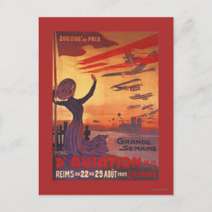 Underbara luftfartsveckan - Poster av kvinnlig väd Vykort
