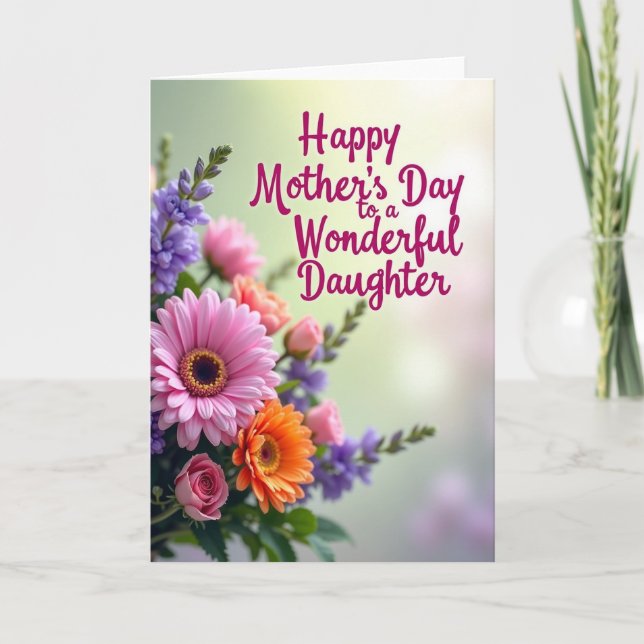 Underbara mammas dotter dag kort (Framsida)