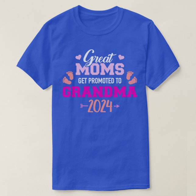 Underbara mammor befordras till mormor 2024 t shirt (Design framsida)