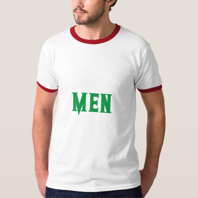 Underbara män Text Kelly Grön Färg Pojke Mäns Ring T Shirt (Framsida)