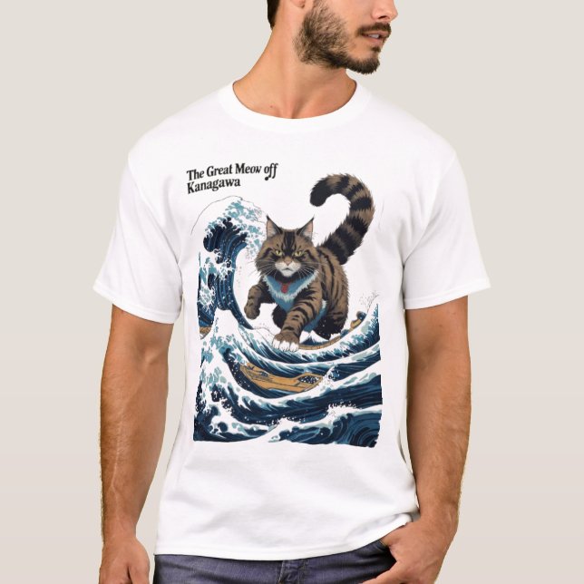 Underbara Meow av Kanagawa T-Shirt - Epic Catzill (Framsida)