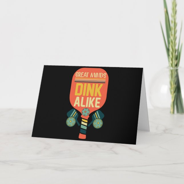 Underbara minds Dink Alike Funny Pickleball Kort (Framsida)