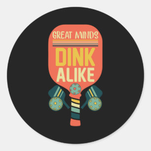 Underbara minds Dink Alike Funny Pickleball Runt Klistermärke