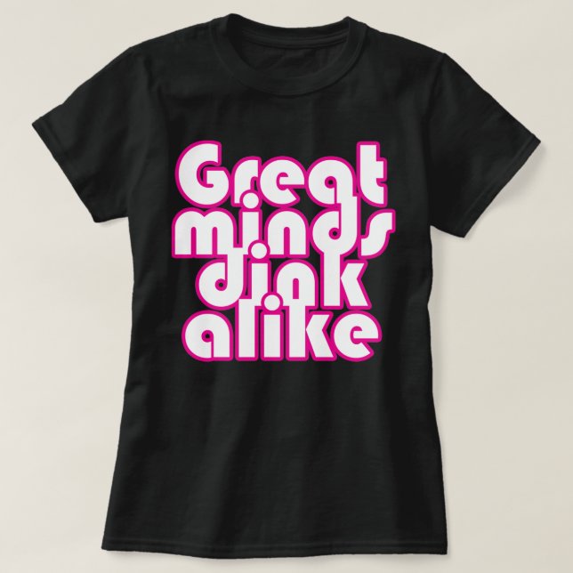 Underbara Minds-rosa lika T Shirt (Design framsida)