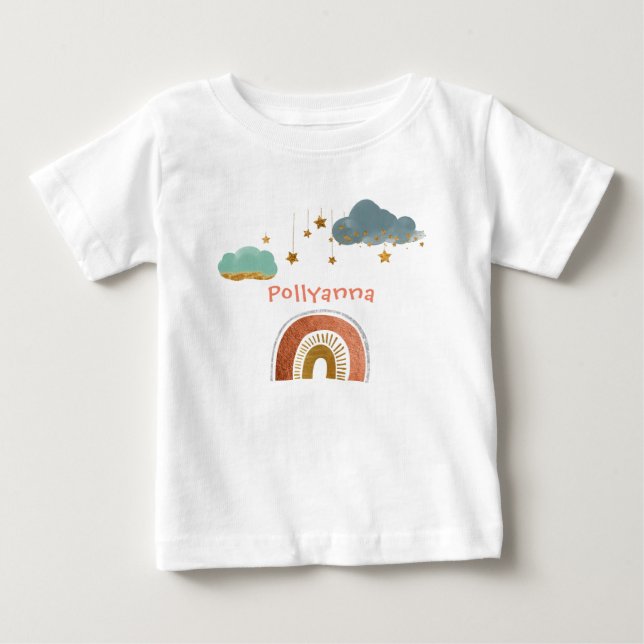 Underbara moln, stjärnor och regnbåge - Illustrati T Shirt (Framsida)