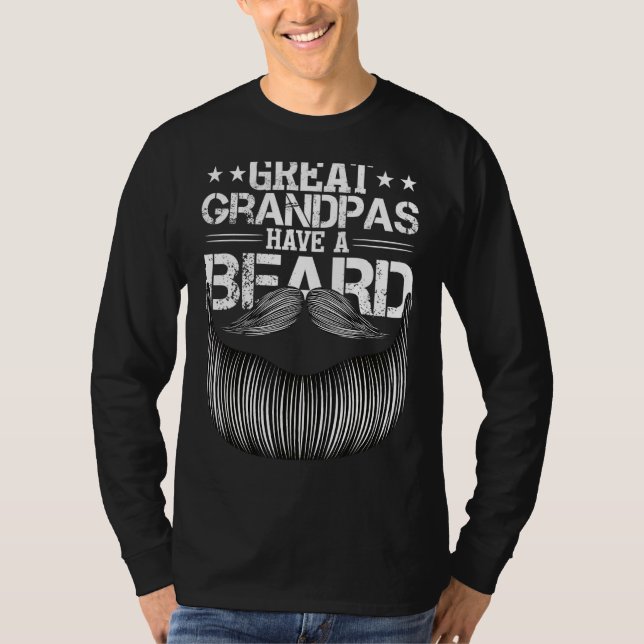 Underbara morfar har en skäggig manlig mustache t shirt (Framsida)
