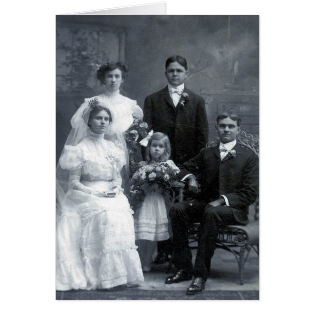 Underbara morföräldrar bröllop hälsningskort (Framsidan)