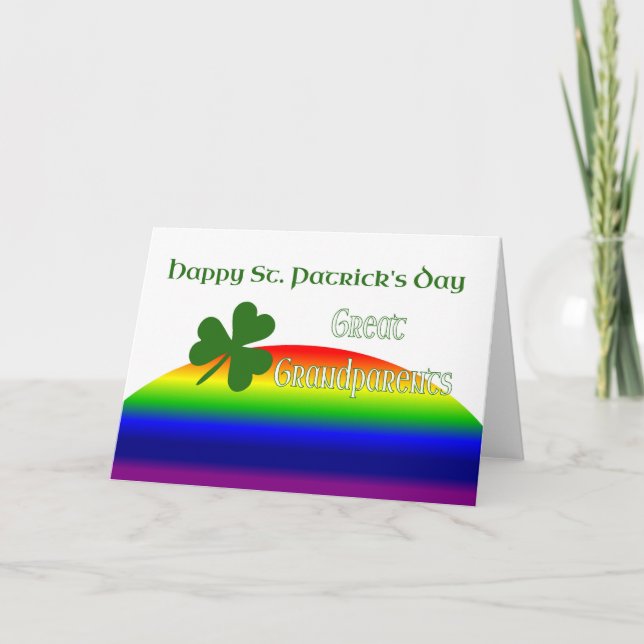 Underbara morföräldrar Lycklig St. Patrick's Day Kort (Framsida)