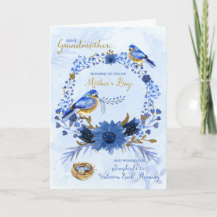 Underbara mormor Bluebirdsen Mors dag Kort