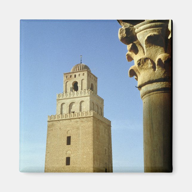 Underbara moskén, Aghlabid, 836-875 AD Magnet (Framsidan)