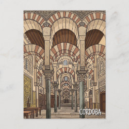 Underbara moskén i Cordoba Spanien Vykort