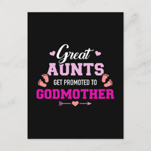 Underbara moster befordras till gudmor vykort